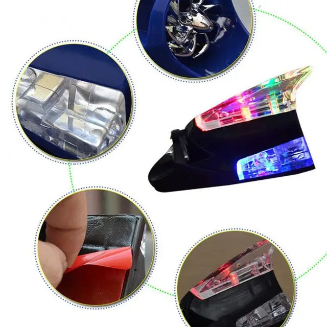 🌪️ Aleta Tiburón Eólica RGB – Estilo y Tecnología en Movimiento ( color negro ) 3