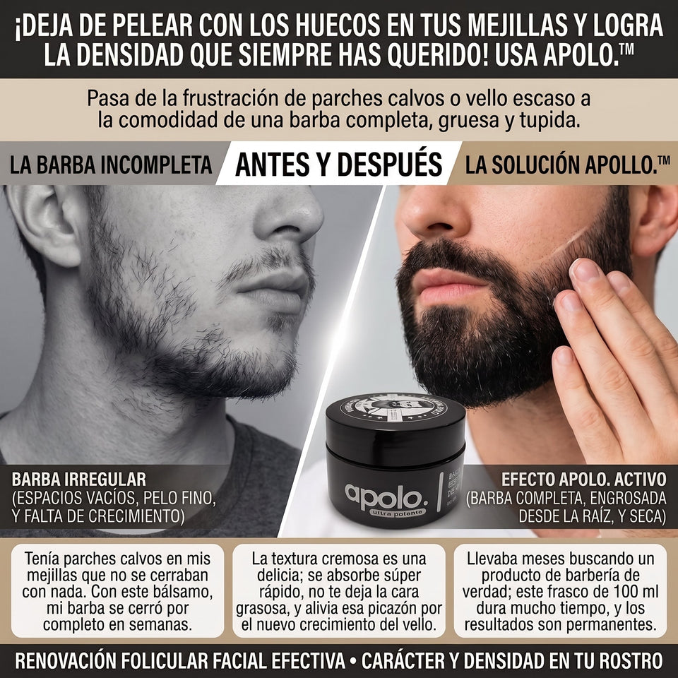 Apolo. ultra potente™Tratamientos de crecimiento capilar facial 1