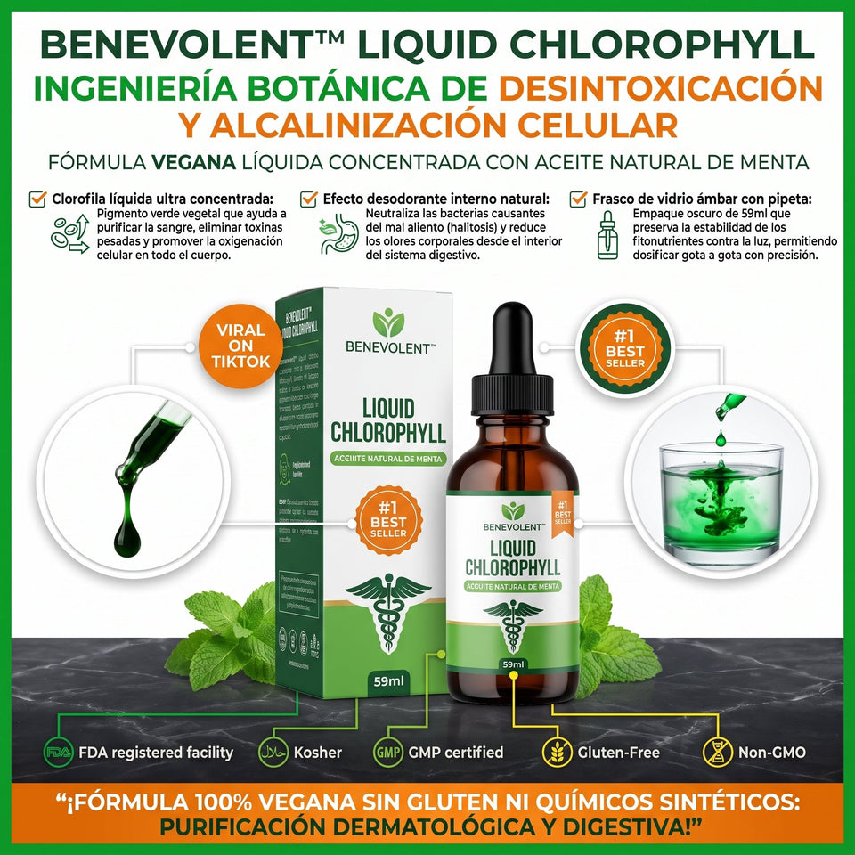 Benevolent Nourishment™ Clorofila Líquida Natural Vegana 1