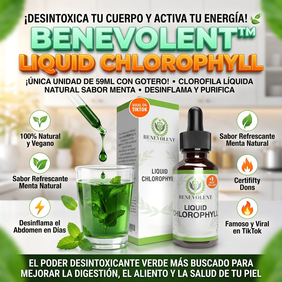 Benevolent Nourishment™ Clorofila Líquida Natural Vegana 3