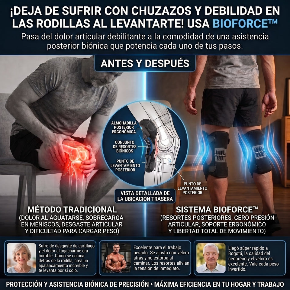 BIOFORCE™ Rodillera Biónica de Soporte Articular con Resortes de Asistencia 1