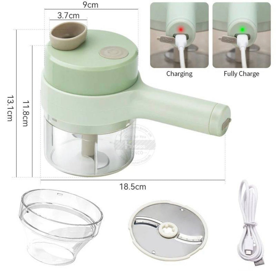 CORTADOR DE VERDURAS 2 EN 1 RECARGABLE 2
