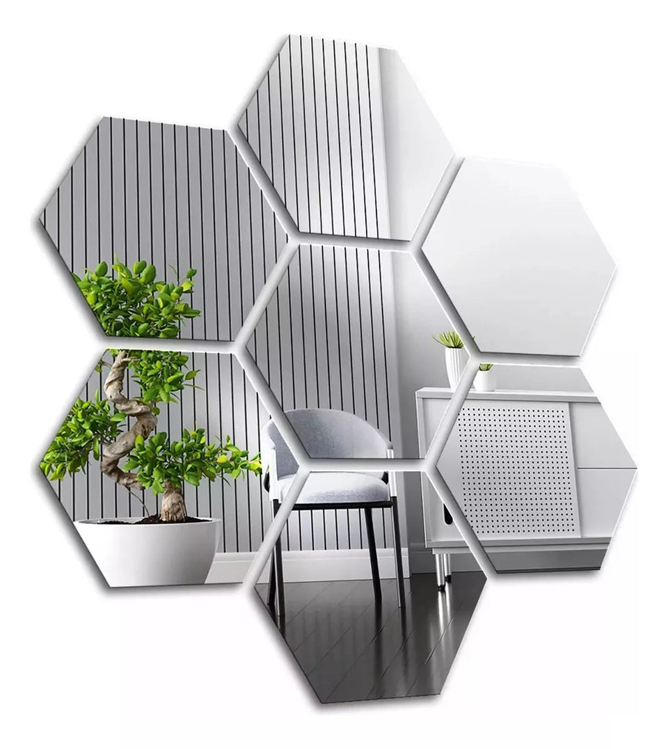 Espejos Decorativos Hexagonales flexy ® X6 unid. 3