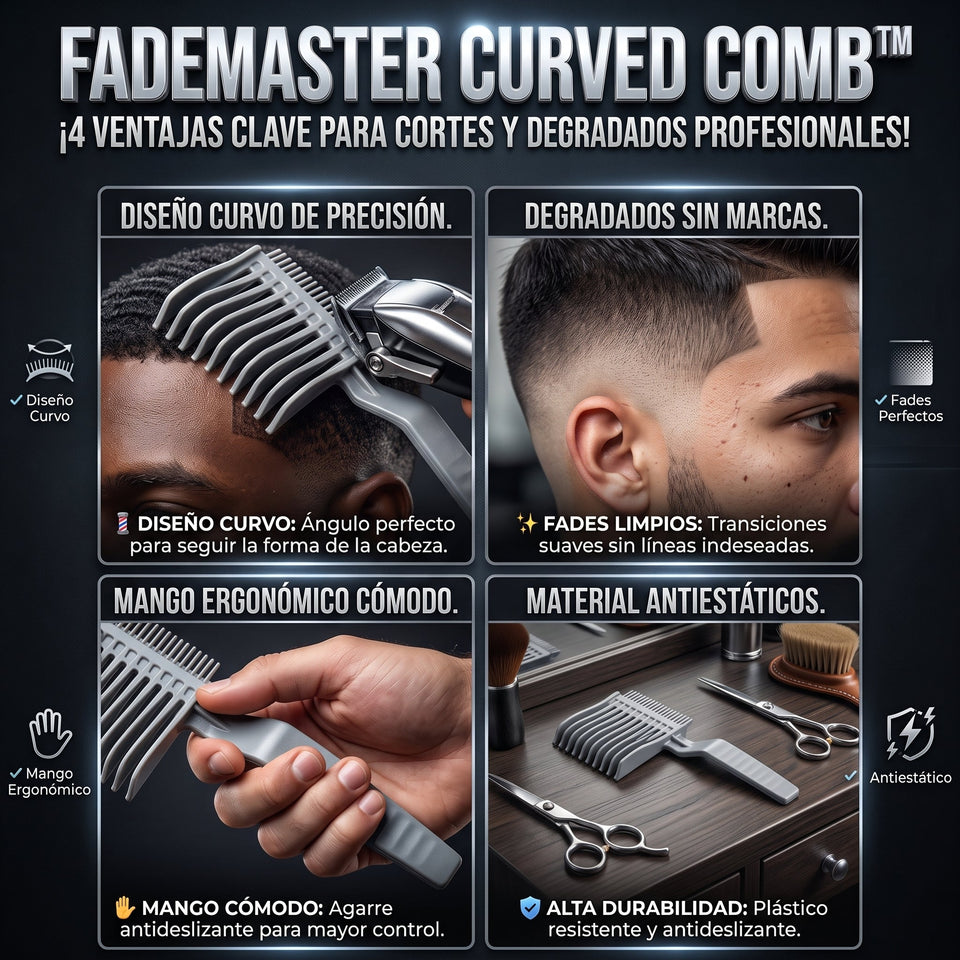 FADEMASTER™ Peine de Posicionamiento Curvado Profesional 3