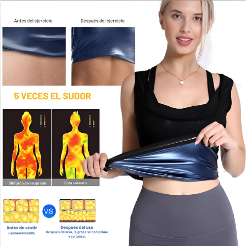 Camiseta Térmica de Sauna Femenina 2x1 2