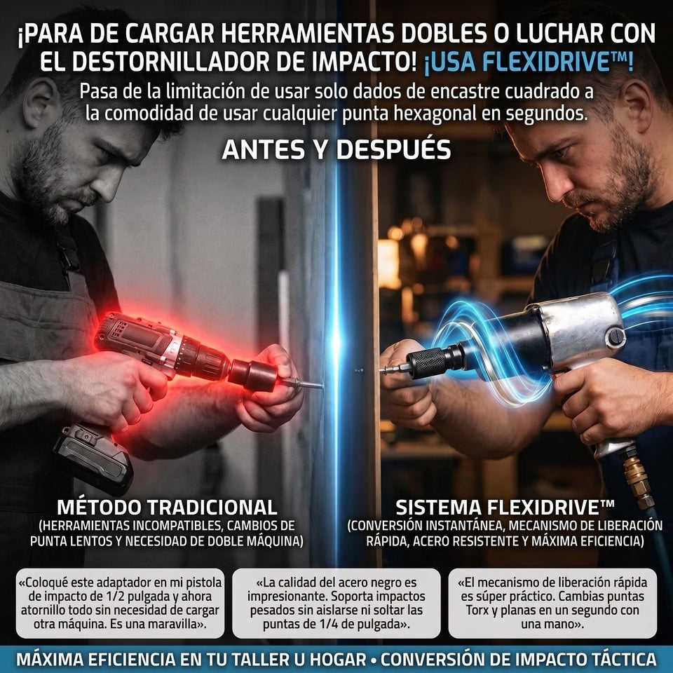 FlexiDrive™ Adaptador de Taladro de Impacto 2x1 1
