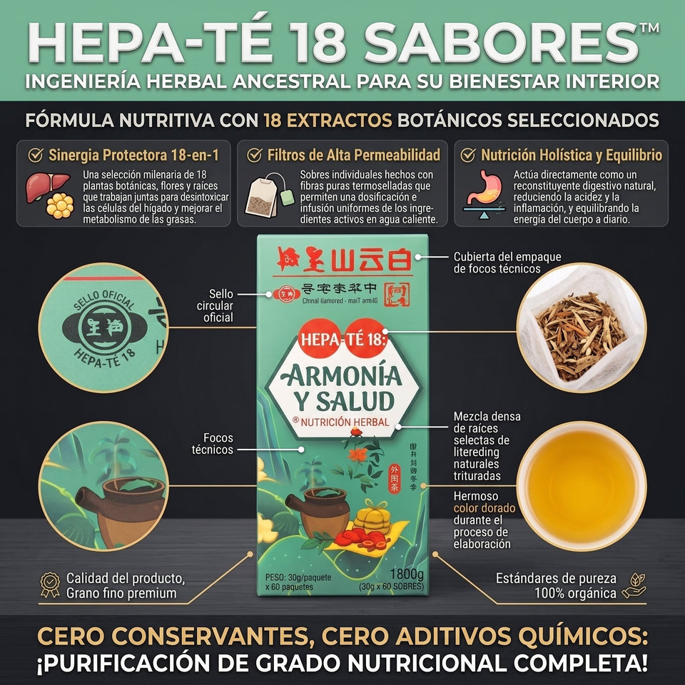 HepaTea 18 Sabores™ Té Protector Hepático Chino 2