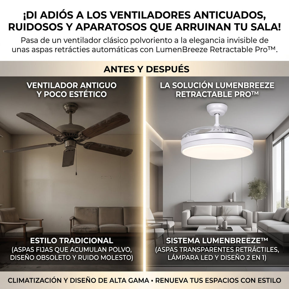 LUMENBREEZE™ Ventilador de Techo LED con Aspas Ocultas 1