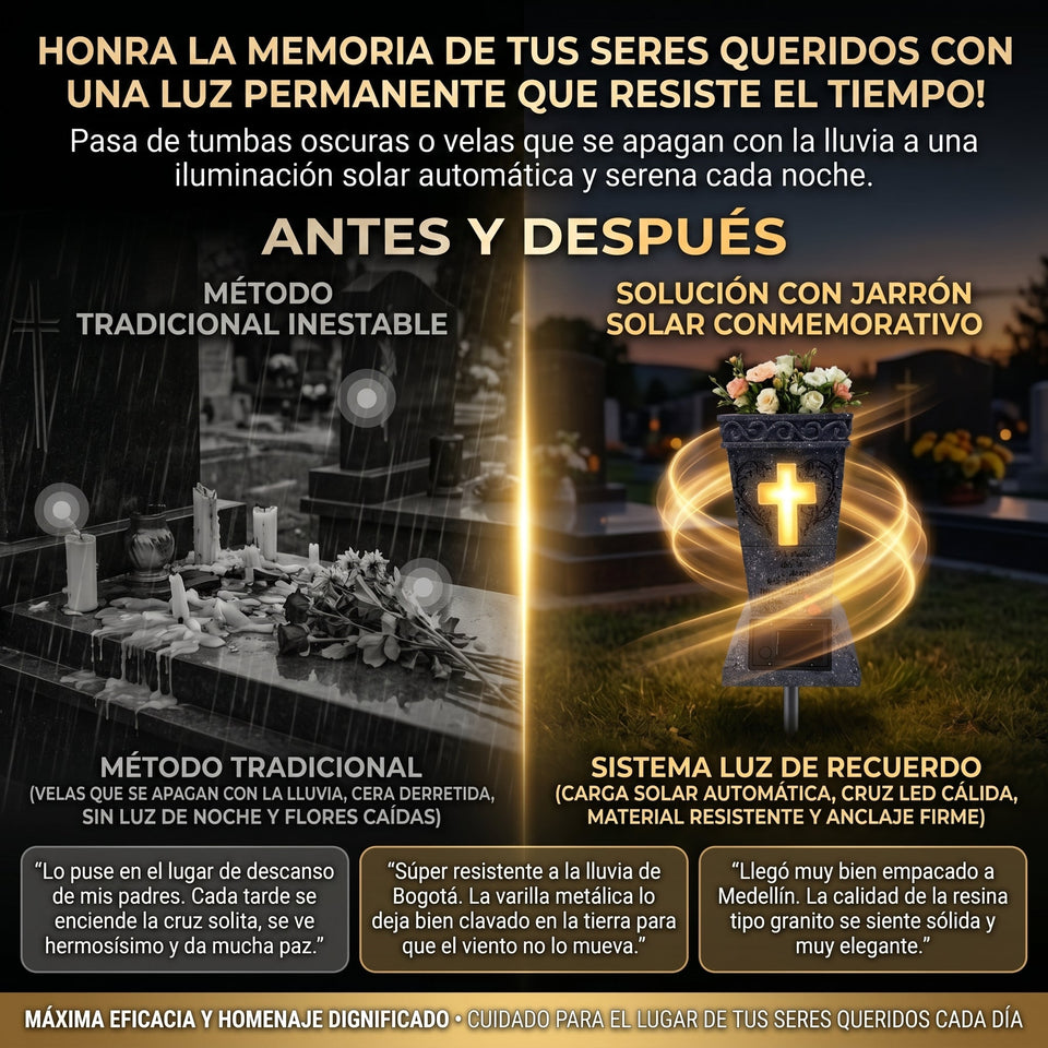 LUZ ETERNA™ Decoración conmemorativa para cementerio y jardín 1