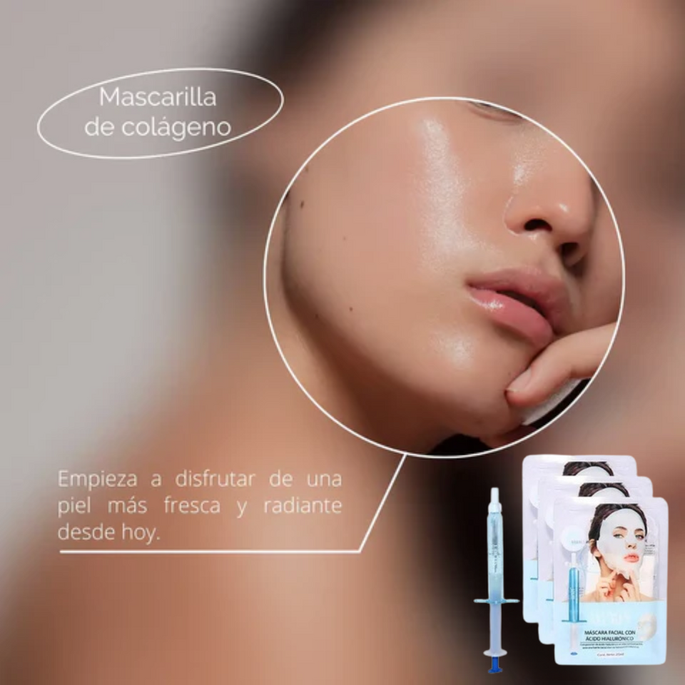 10 MASCARILLAS DE BIO-COLAGENO Casa Verona + crema facial 100% collagem gratis 3