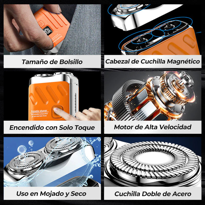 MAXPRO-Afeitadora Eléctrica de Bolsillo para Hombre 2
