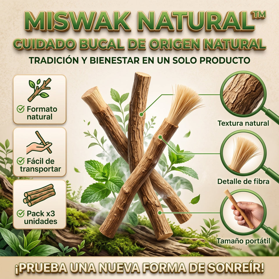 Miswak Natural™ Pack x3 cepillo dental natural tradicional 2