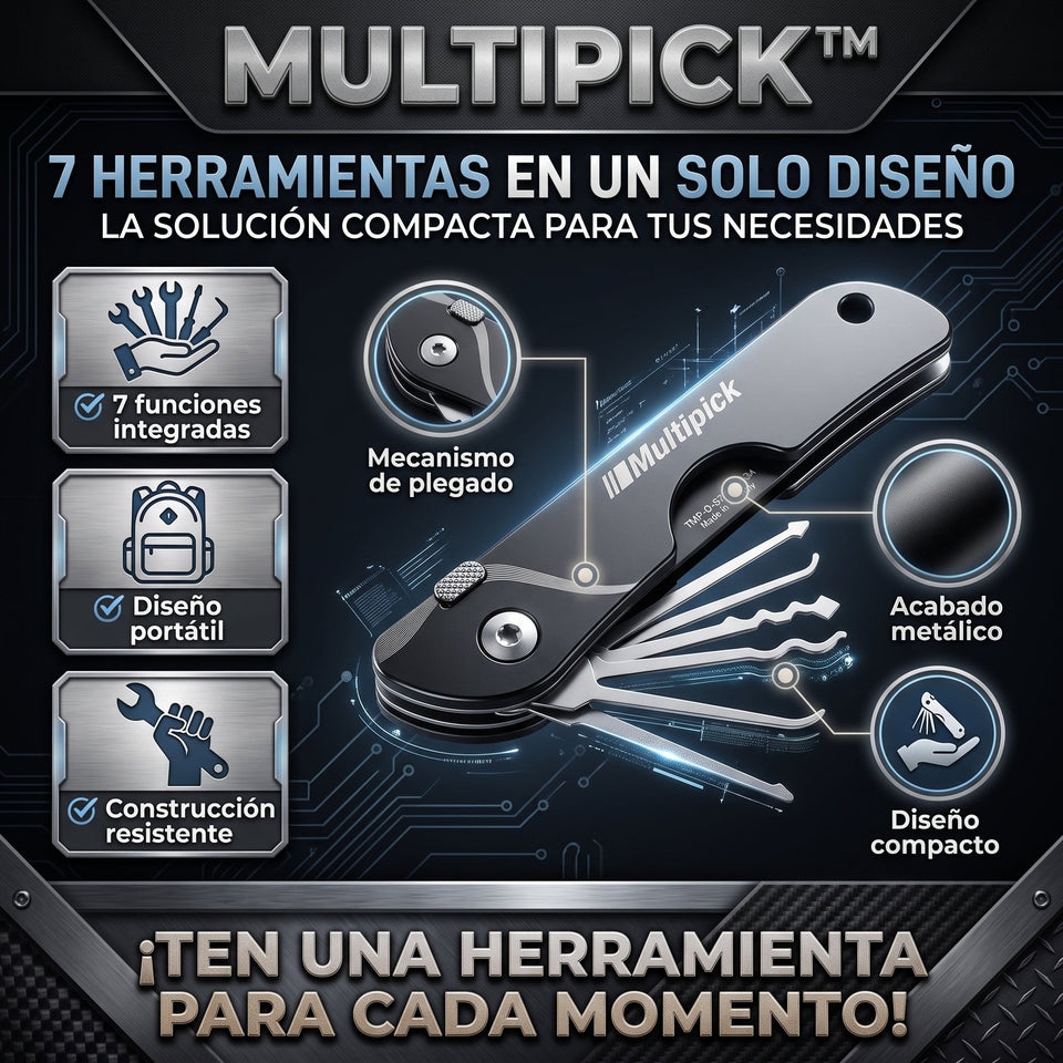 MULTIPICK™ Navaja Ganzua 7 Herramientas 2