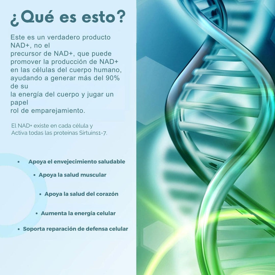 NAD + Resveratrol PREMIUM - Cápsulas de Reparación Celular Antienvejecimiento y Energía Extra 2