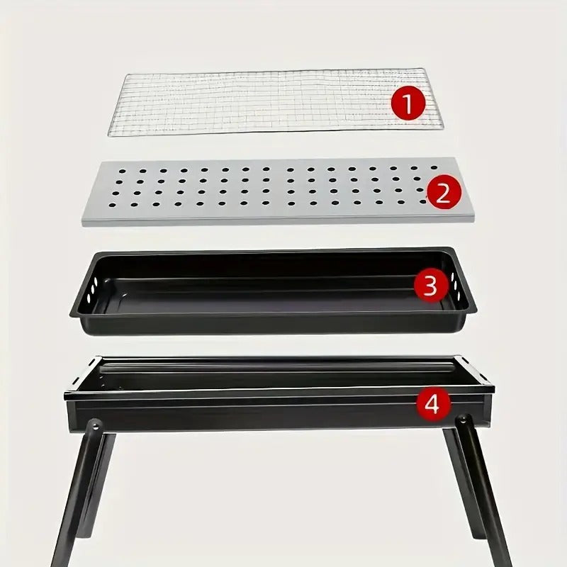 Parrilla Portátil de Acero inoxidable XL appker® mas 15% descuento en carne !! EXIGE LA ORIGINAL!! 3