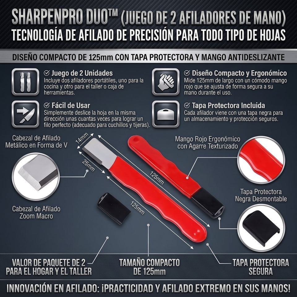 SHARPENPRO™ Set de 2 Afiladores Portátiles para Cuchillos x 2 und 2