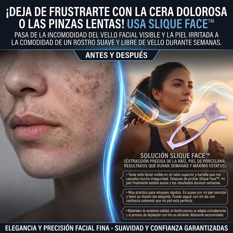 SLIQUE FACE™ Depiladora Facial Manual por Hilo 1