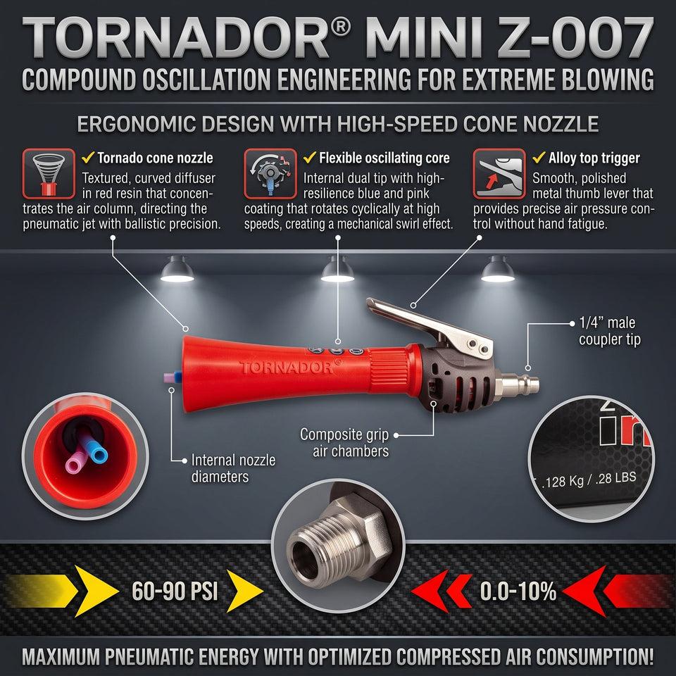 TORNADOR® Mini Z-007 Pistola De Soplado Neumatico Profesional 3