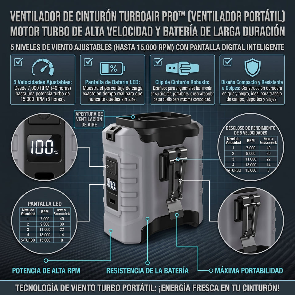TURBOAIR™ Ventilador de Cintura Portátil 2