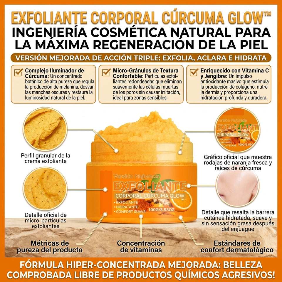 Turmeric Body Glow Scrub™ Exfoliante Corporal Aclarante con Cúrcuma 2