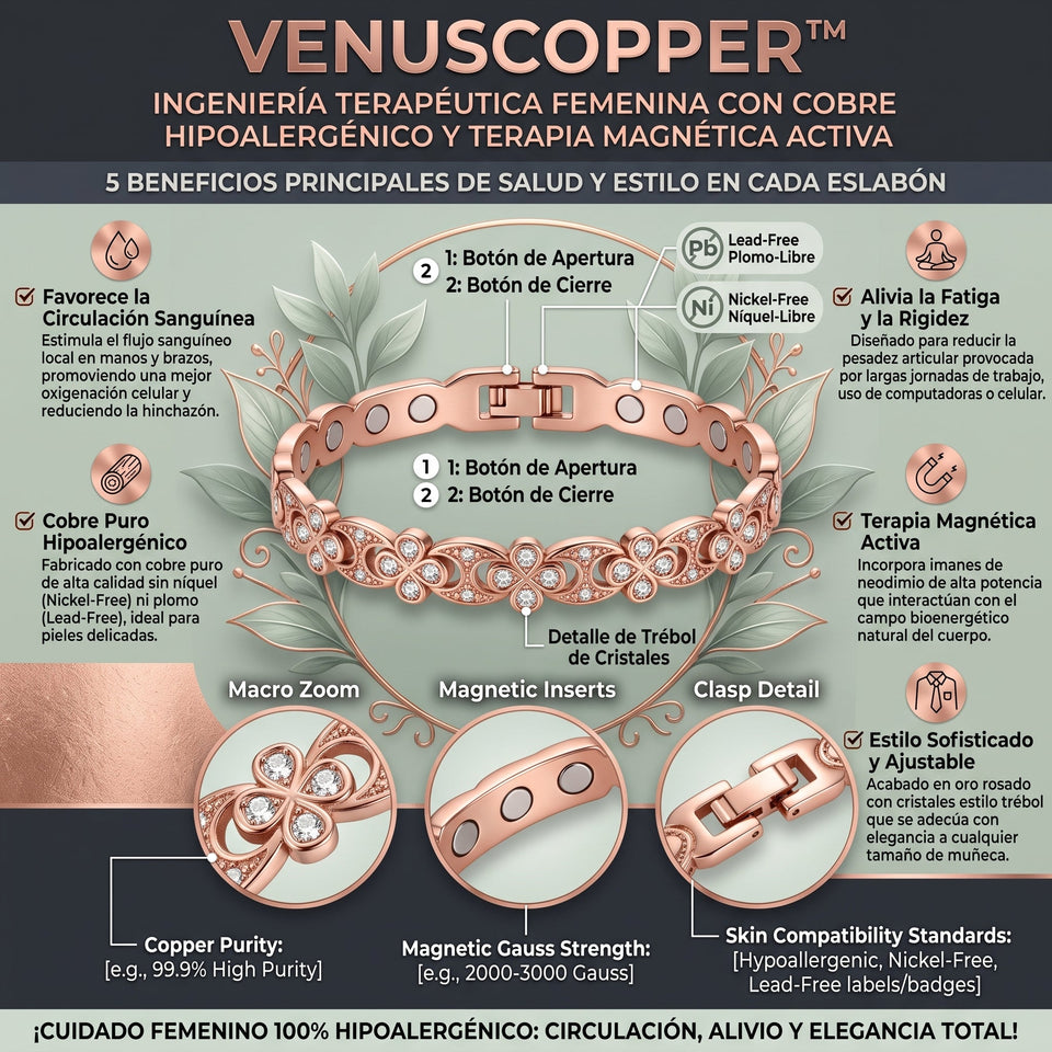 VENUSCOPPER™ Pulsera Terapéutica Magnética de Cobre 2