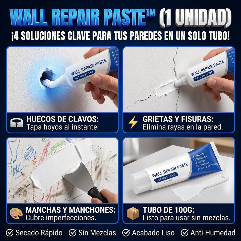 WALL REPAIR™ Pasta Reparadora de Paredes Tubo de 100g 3