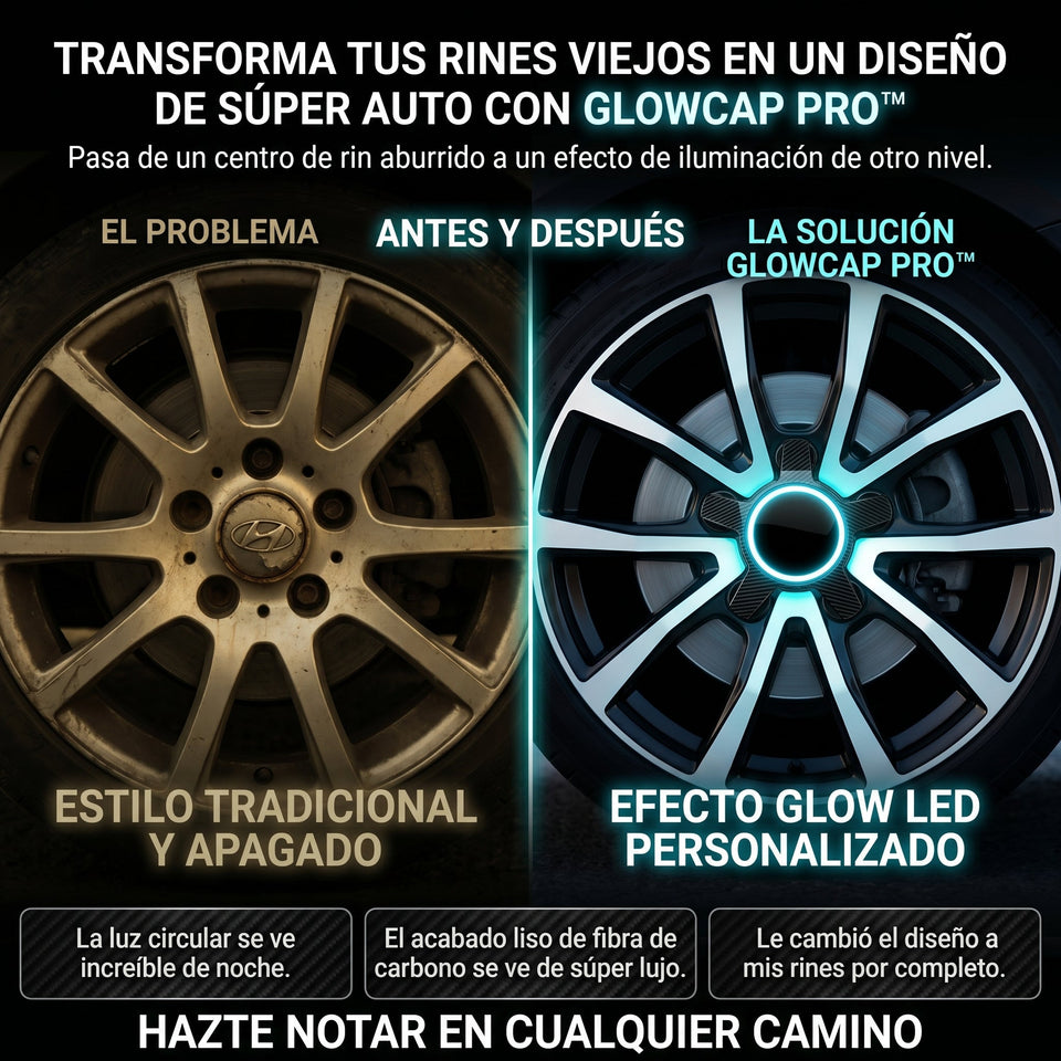 GlowCap PRO™ Tapas Centro De Rin 4 piezas 1