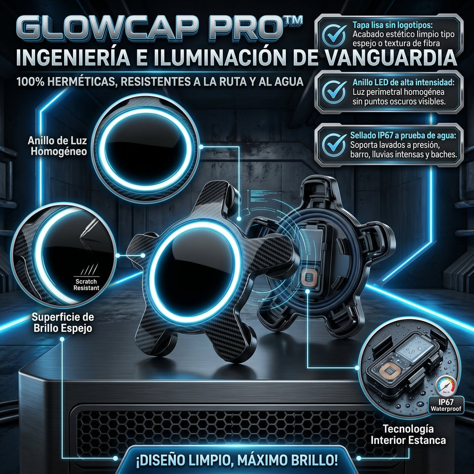 GlowCap PRO™ Tapas Centro De Rin 4 piezas 3