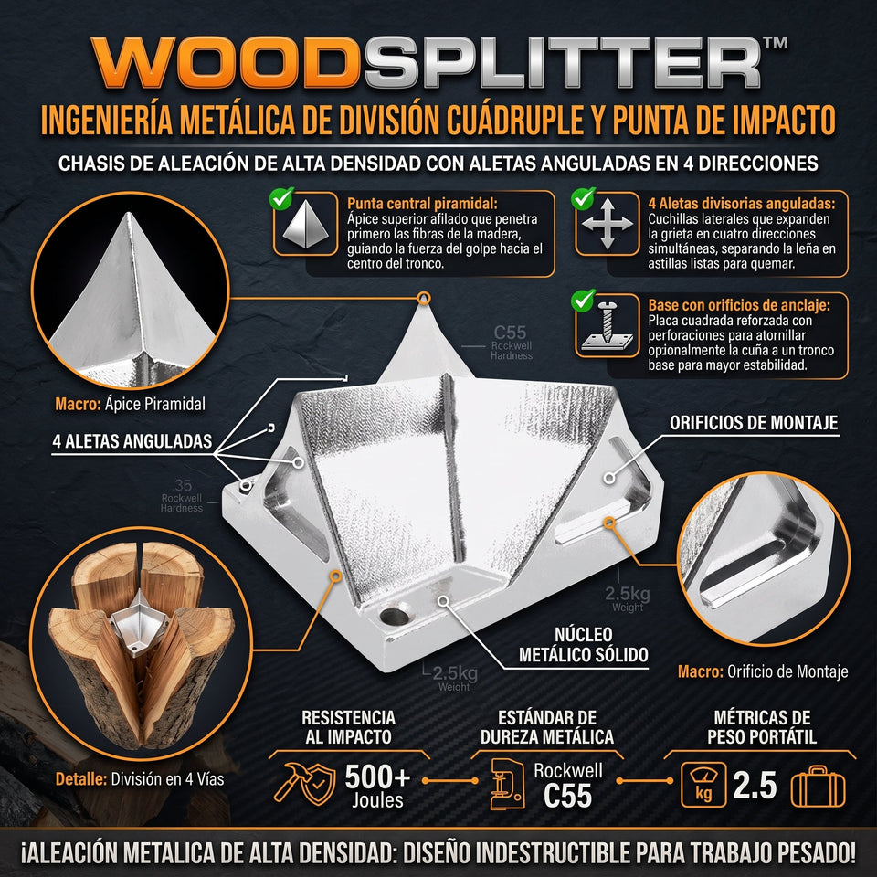 WoodSplitter™ Cuña Cortadora y Rajadora de Leña Portátil 2