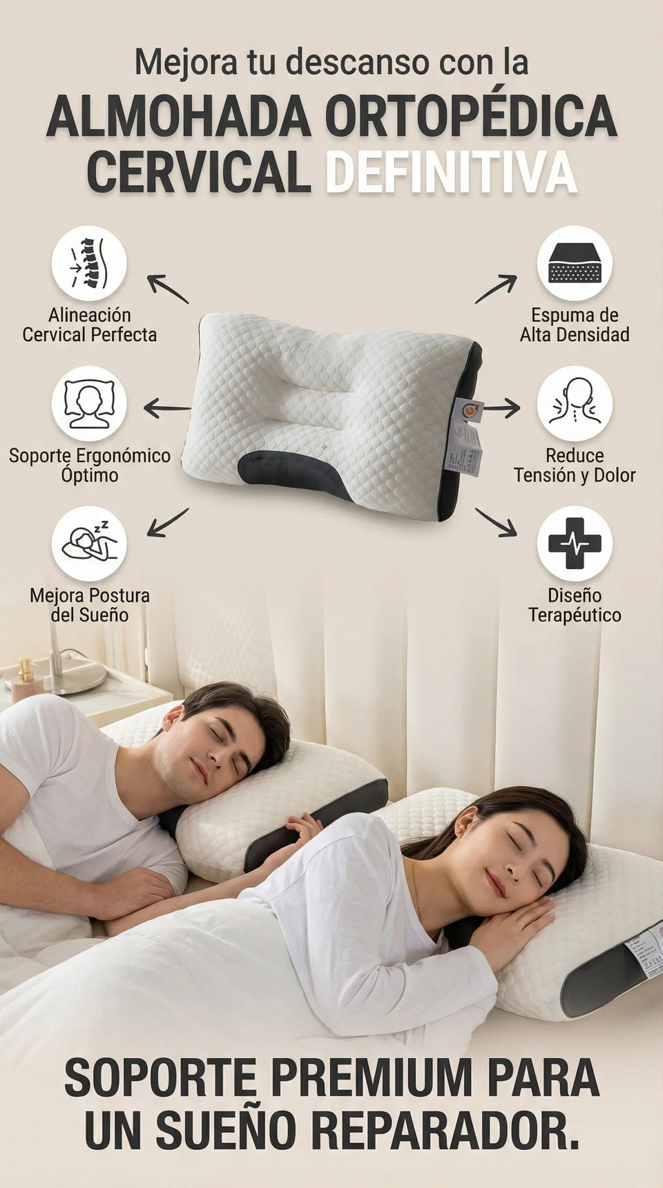 SleepConfort Almohada Ortopedica 2