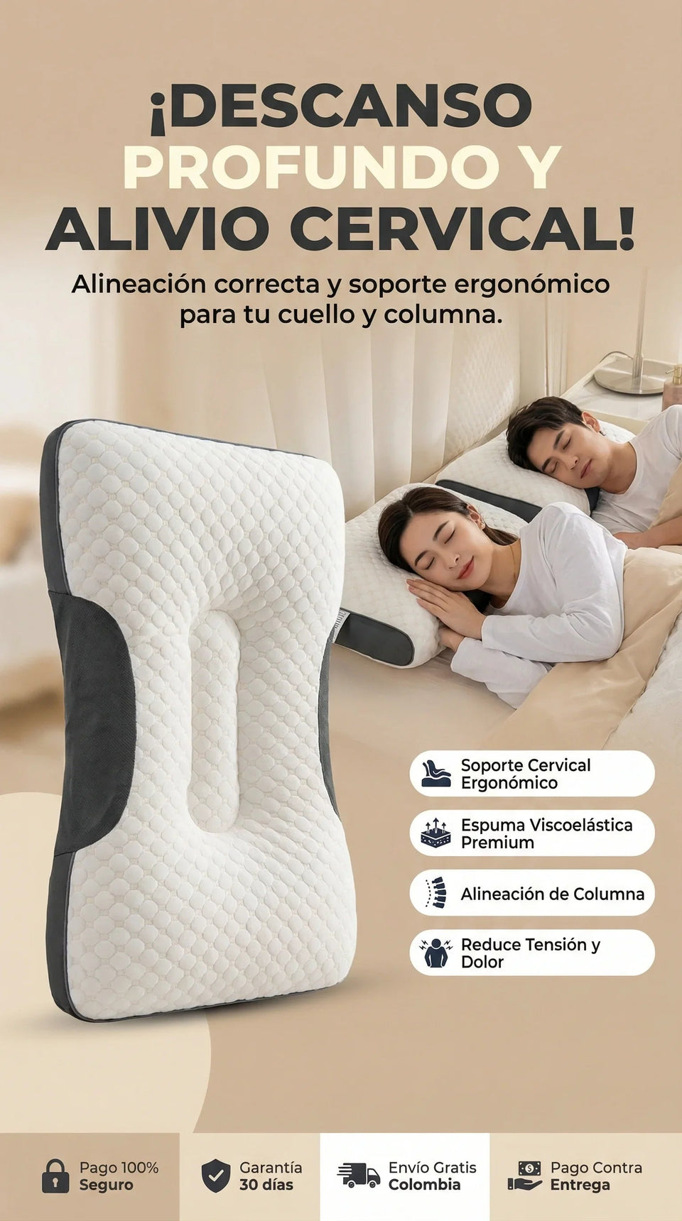 SleepConfort Almohada Ortopedica 1