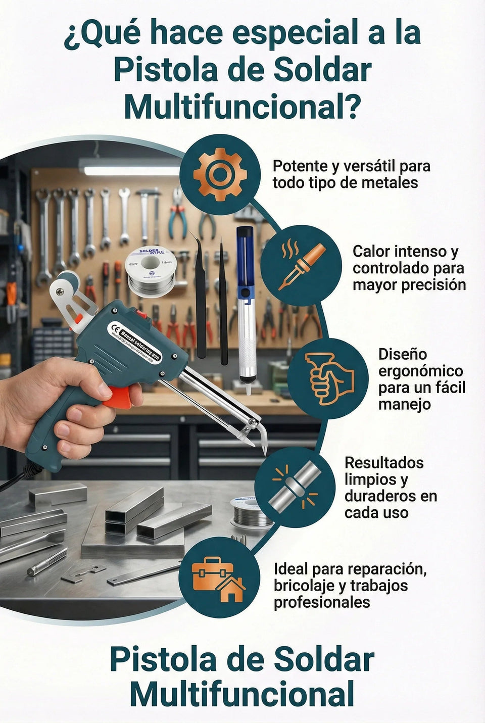 Pistola de Soldar 120W de Alta Eficiencia 2