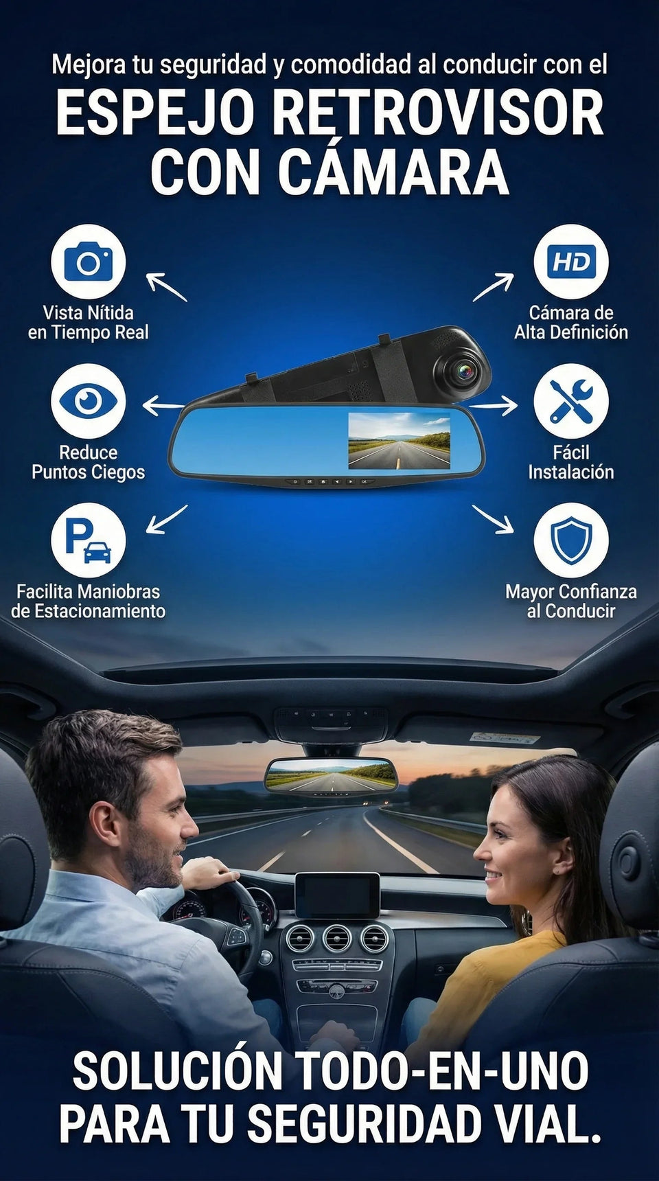 Espejo Retrovisor con Camara 1