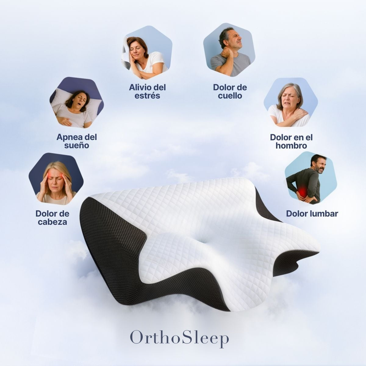 Almohada OrthoSleep ergonómica
