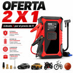 2x1 Arrancador de Baterías e Inflador de Llantas