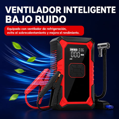 2x1 Arrancador de Baterías e Inflador de Llantas