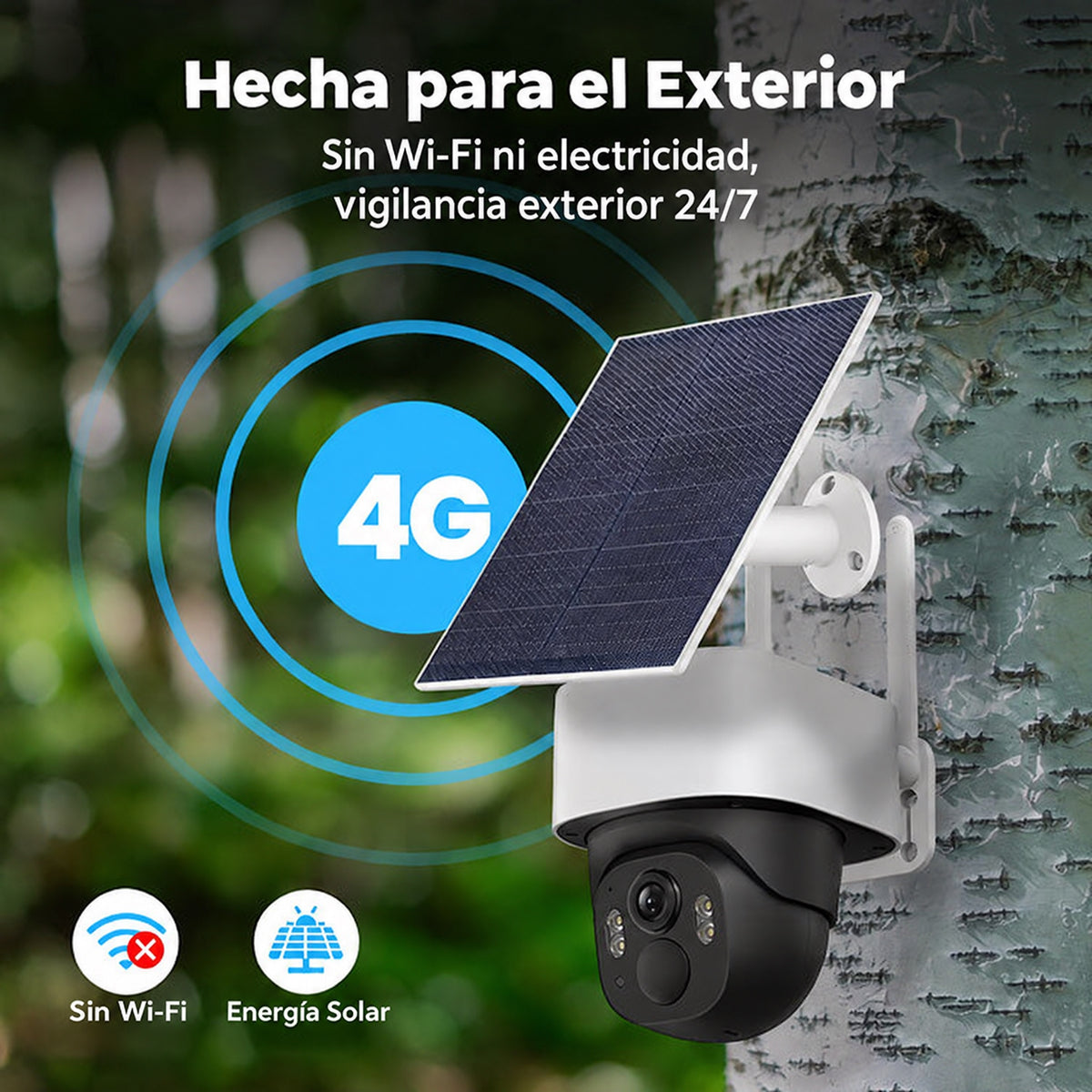 Cámara de seguridad solar 4G Casa Verona