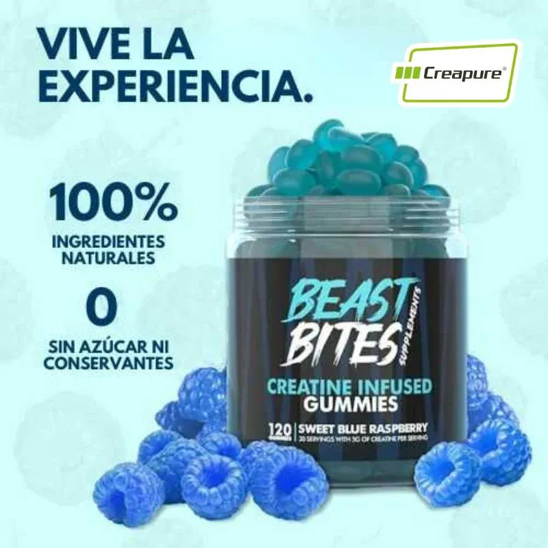 Beast Bites Gomitas de Creatina Hiper Músculos 120un. 2