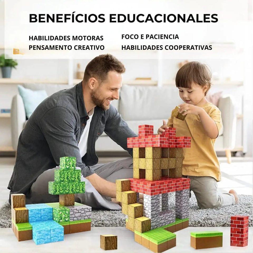 Bloques tipo Minecraft magnéticos Premium 28Piezas 2