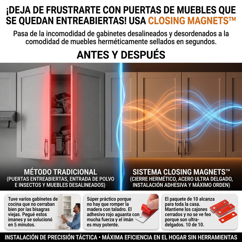 Closing Magnets™ Cierres Magnéticos Puertas y Cajones X 10 Uds 2