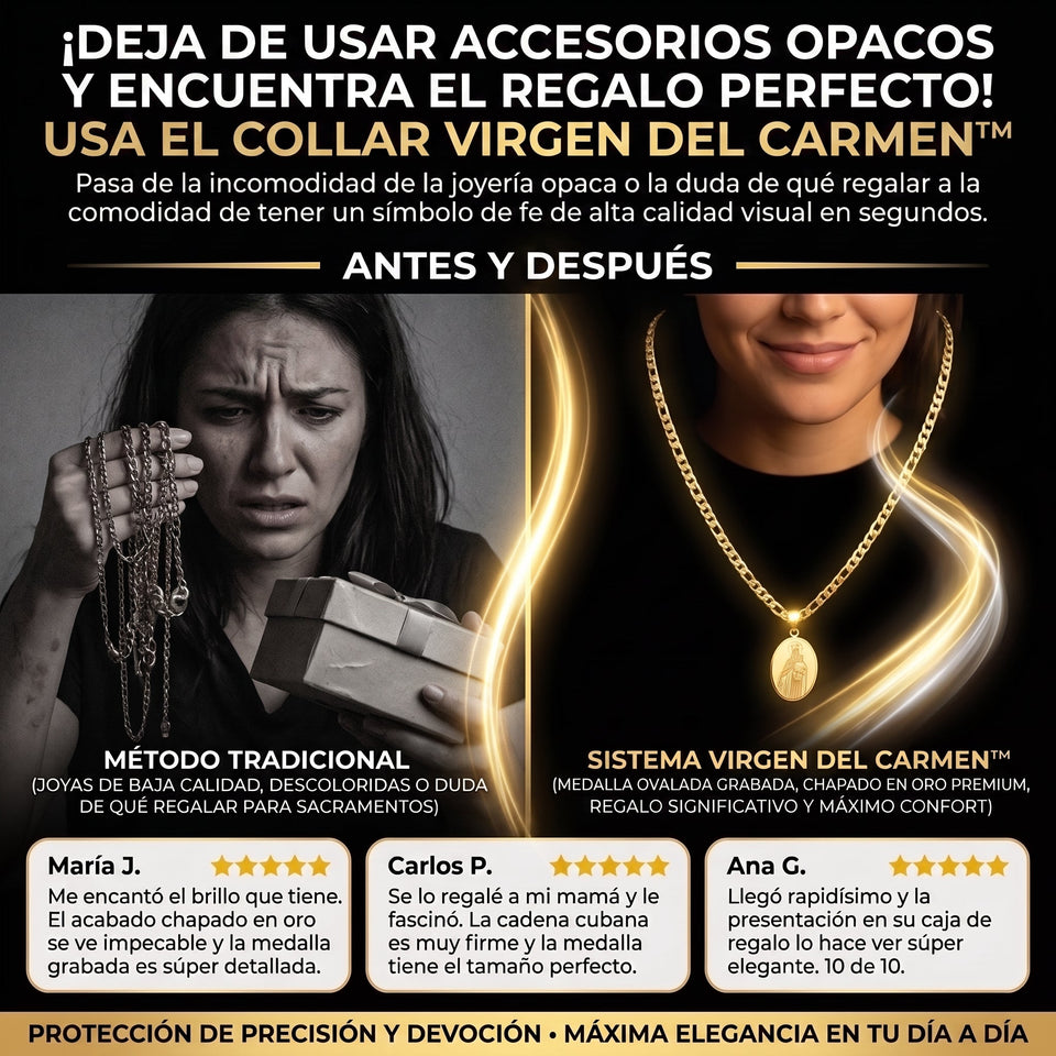 COLLAR VIRGEN DEL CARMEN™ Chapada en Oro 1