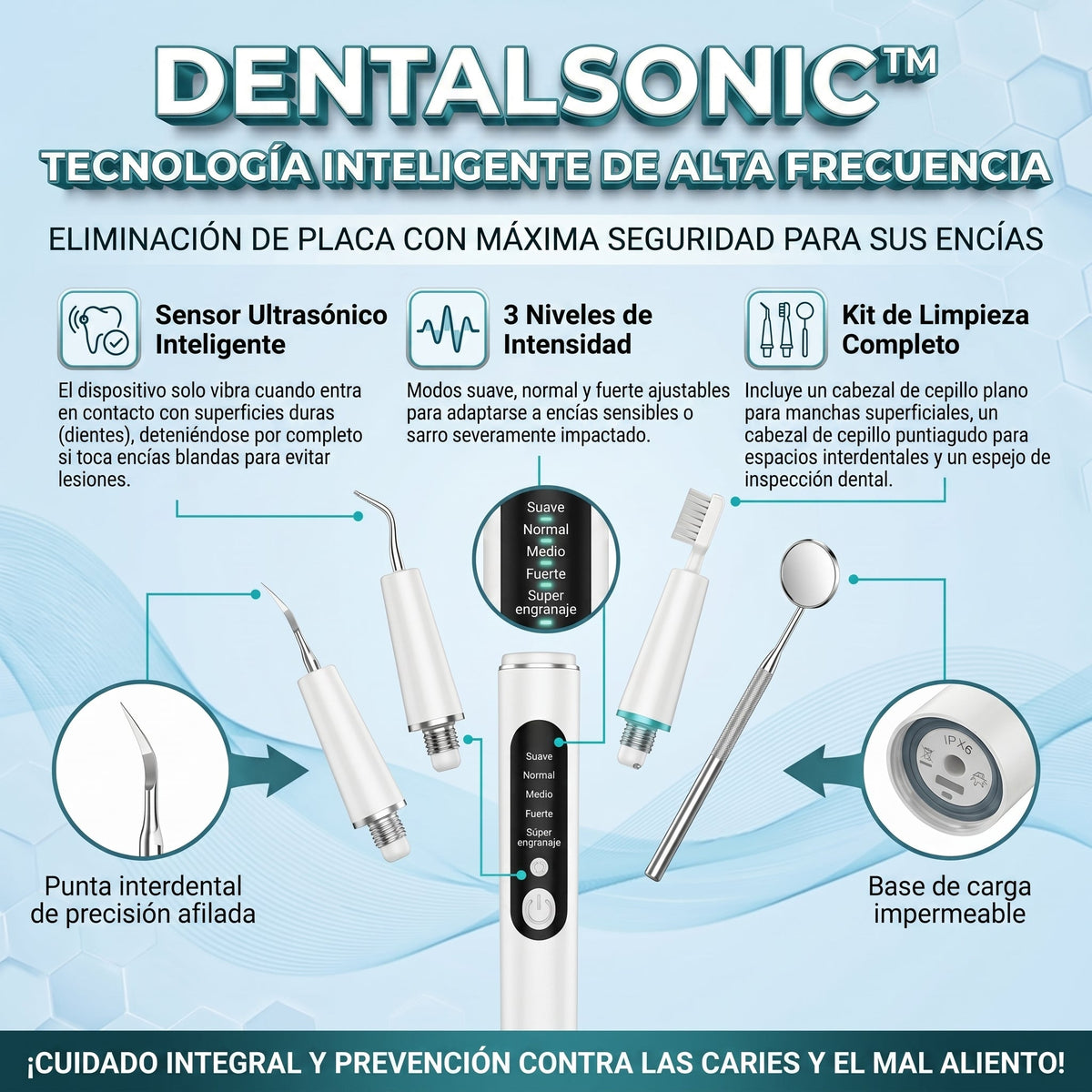 DentalSonic Eliminación De Sarro Con Raspador Dental Ultrasónico