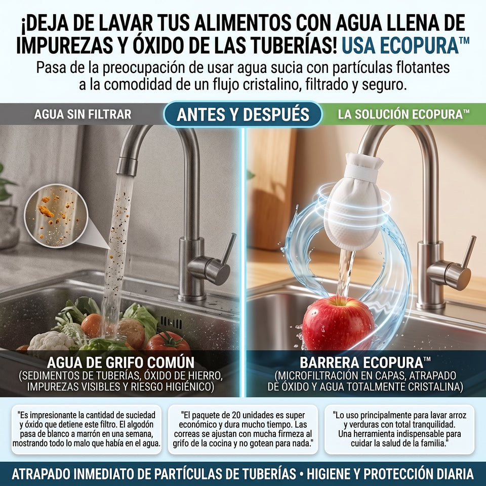 EcoPura™ Filtros de Algodón para Grifo de Cocina x 2Ound 1
