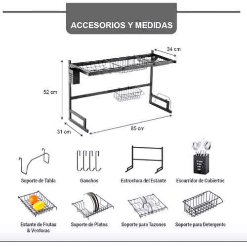 Flow Elite® ESCURRIDOR DE LOZA EN ACERO INOXIDABLE 2