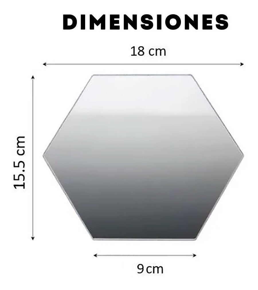 Espejos Decorativos Hexagonales flexy ® X6 unid. 2