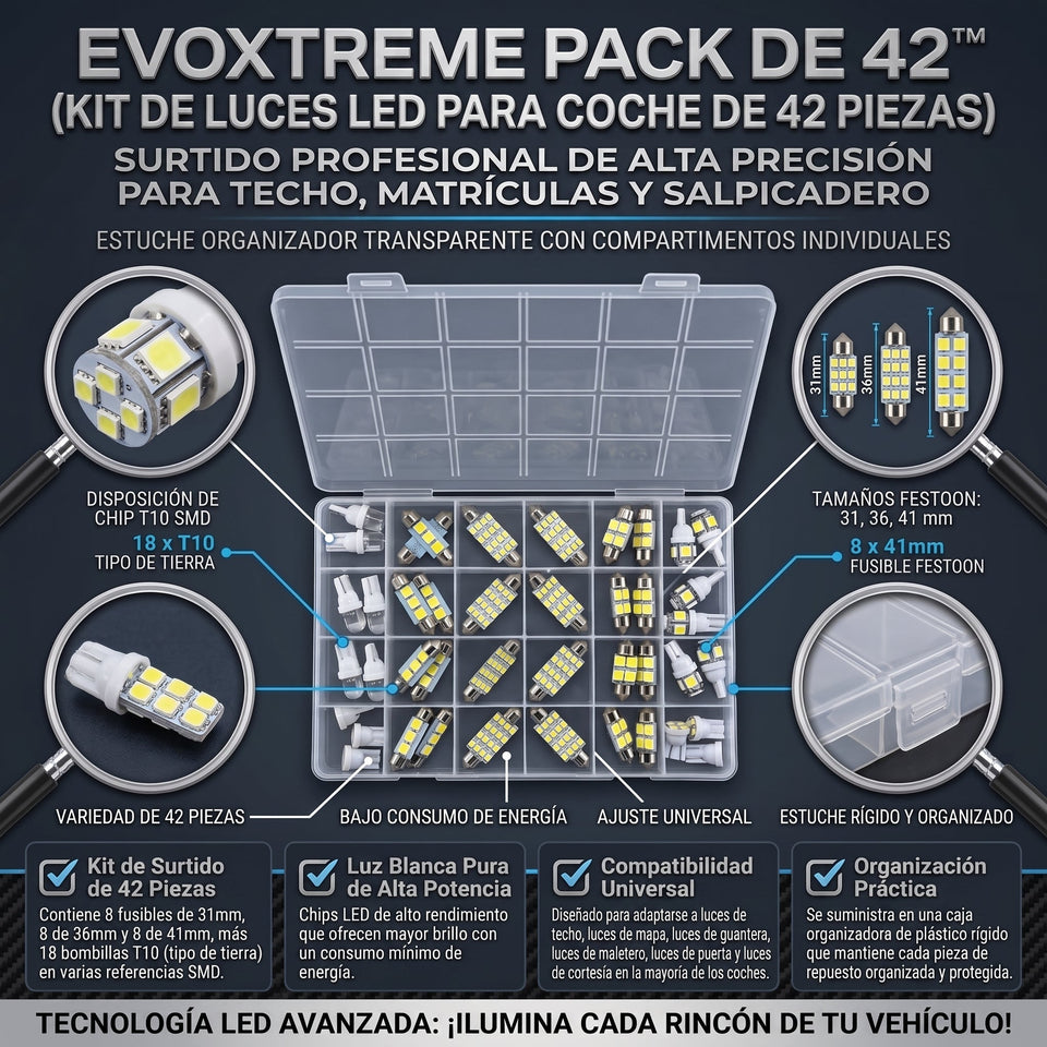 EVOXTREME™ Juego de 42 Luces LED para tu Automóvil 2