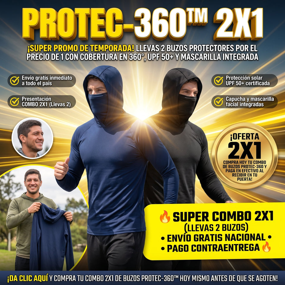 PROTEC-360™ Buso Deportivo Mascarilla e Hilos Anti-UV 2x1