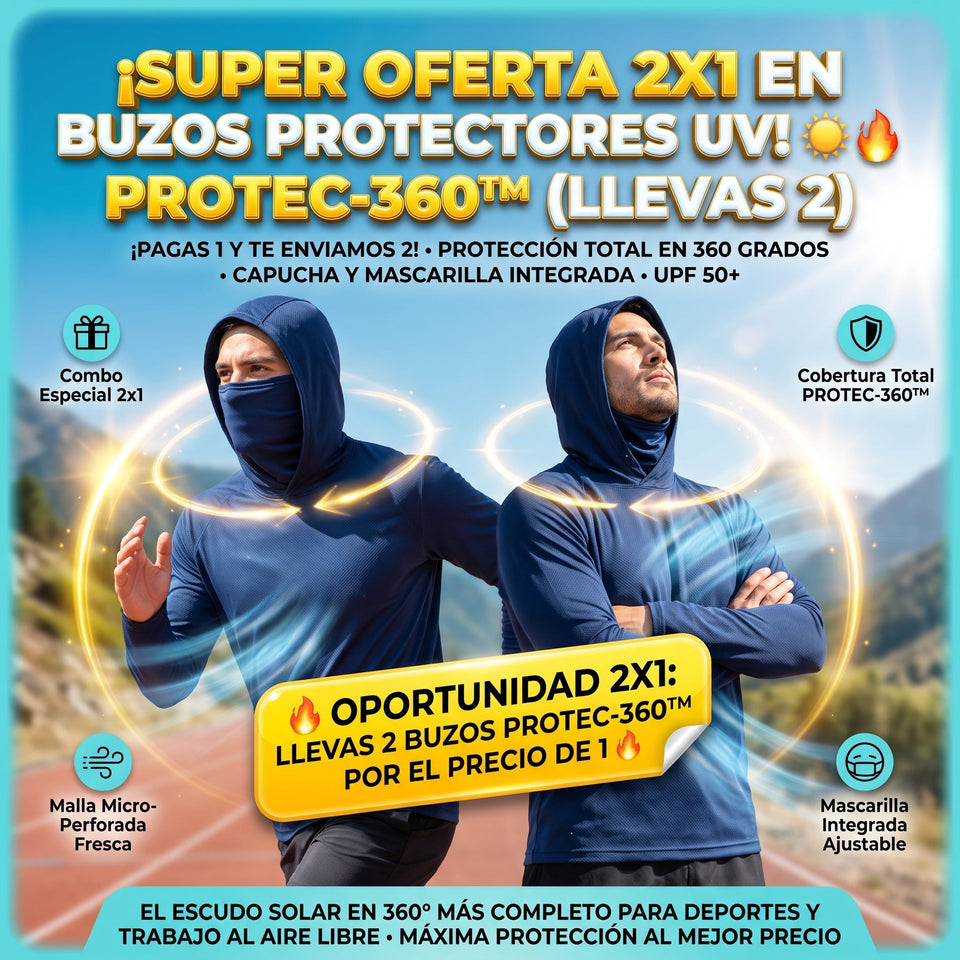 PROTEC-360™ Buso Deportivo Mascarilla e Hilos Anti-UV 2x1 3