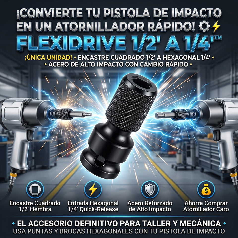 FlexiDrive™ Adaptador de Taladro de Impacto 2x1 3