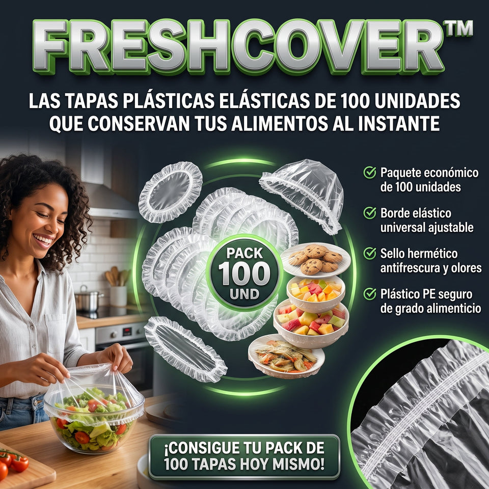 FRESHCOVER™ Bolsas Cubre Alimentos Elásticas Desechables X 100 Und